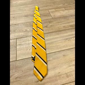 Lauren Ralph Lauren Tie Gold Blue White Stripe 100% Silk RarelyWorn Great Shape